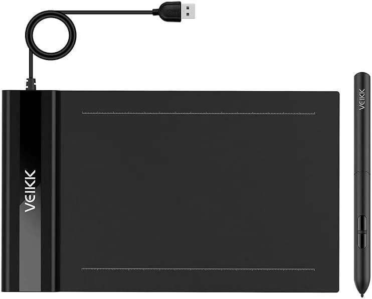 Graphics Drawing Tablet VEIKK S640 6x4 Inch Portable OSU Tablet with 8192 Levels Battery-free Stylus Pen for Digital Art&Animation,compatible with PC/Mac/Linux/Windows | with 8192 Levels Battery-free Stylus Pen, For Drawing,Online class/E-learning/Signature Pad - Image 9