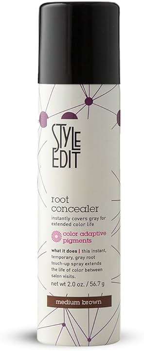 Style Edit Root Touch Up Spray | Temporary Hair Color for Gray Roots and Thinning Hair | Salon-Quality, Transfer-Resistant Hair Concealer | Medium Brown, 2 oz - Image 1