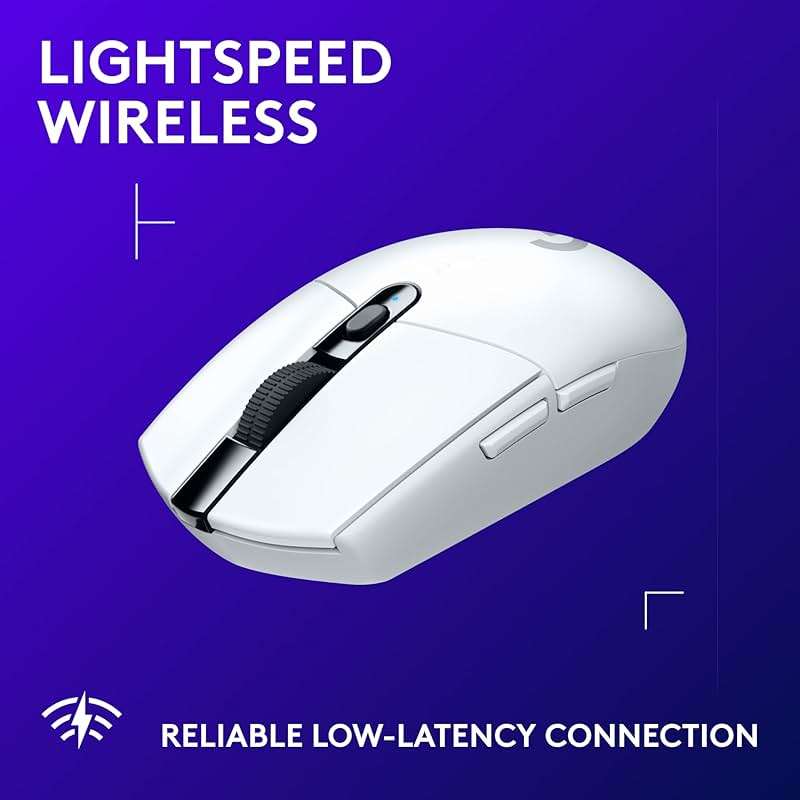 Logitech G305 Lightspeed Wireless Gaming Mouse, Hero Sensor, 12,000 DPI, Lightweight, 6 Programmable Buttons, 250h Battery, On-Board Memory, Compatible with PC, Mac - White - Image 4