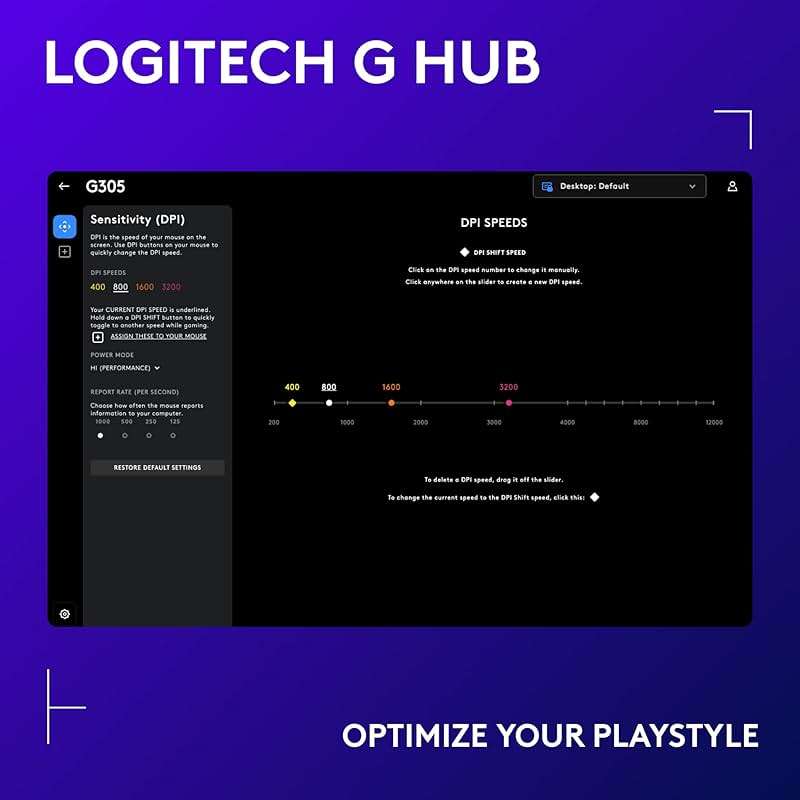 Logitech G305 Lightspeed Wireless Gaming Mouse, Hero Sensor, 12,000 DPI, Lightweight, 6 Programmable Buttons, 250h Battery, On-Board Memory, Compatible with PC, Mac - White - Image 6