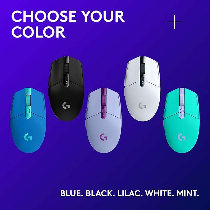 Logitech G305 Lightspeed Wireless Gaming Mouse, Hero Sensor, 12,000 DPI, Lightweight, 6 Programmable Buttons, 250h Battery, On-Board Memory, Compatible with PC, Mac - White - Image 9