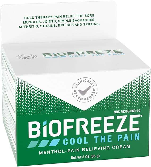 Biofreeze Pain Relief Cream for Knee, Neck, Hip, Joint, Shoulder, & Simple Backache, Arthritis Pain Reliever, Sore Muscle Relief, Cooling Menthol Pain Cream, 3 Oz - Image 15
