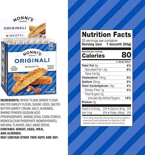 Nonni's Originali Classic Almond Biscotti Cookies – Individually Wrapped Italian Coffee Snack, Crunchy Twice-Baked, 80 Cal Each, 17.25 oz Carton - Image 3
