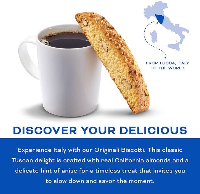 Nonni's Originali Classic Almond Biscotti Cookies – Individually Wrapped Italian Coffee Snack, Crunchy Twice-Baked, 80 Cal Each, 17.25 oz Carton - Image 5