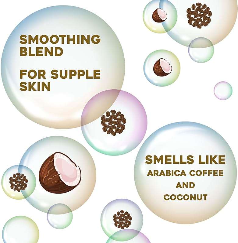 OGX Smoothing + Coconut Coffee Exfoliating Body Scrub with Arabica Coffee & Coconut Oil, Moisturizing Body Wash for Dry Skin, Paraben-Free with Sulfate-Free Surfactants, 19.5 Fl Oz - Image 5