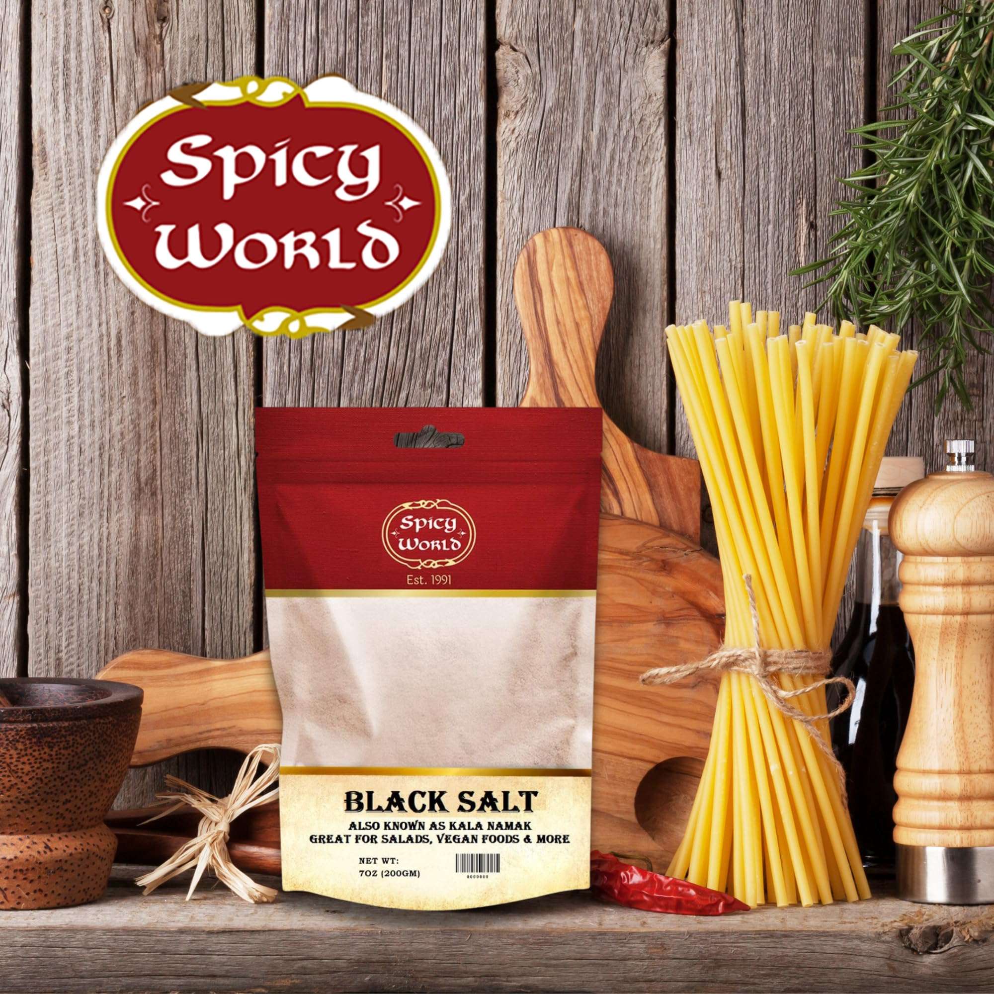 Spicy World Black Salt Powder (Kala Namak Mineral) 7 Oz - Vegan, Pure, Unrefined, Non-GMO & Natural - Perfect for Tofu Scramble, Egg Taste - Image 7