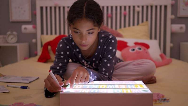 BONNYCO Pink Cinema Light Box with 400 Letters, Emojis, 2 Markers. Led Light Box Home Office and Room Decor, Cinema Led Sign Letters Board. Gifts for Women Girls Christmas Birthdays, Pink Decor - Image 9
