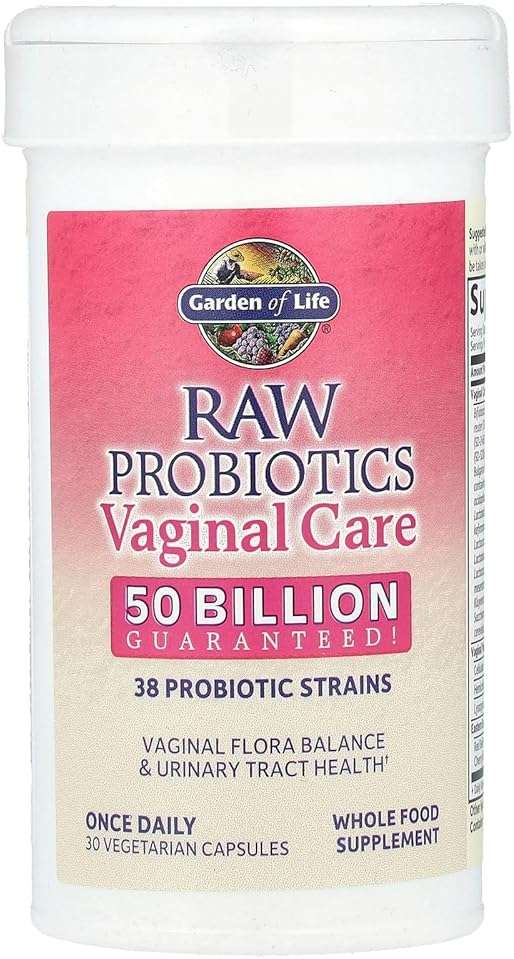 Garden of Life Raw Probiotics Vaginal Care - 50 Billion CFU - 38 Probiotic Strains - Supports Vaginal & Urinary Tract Health - Shelf Stable - 30 Vegetarian Capsules - Image 3