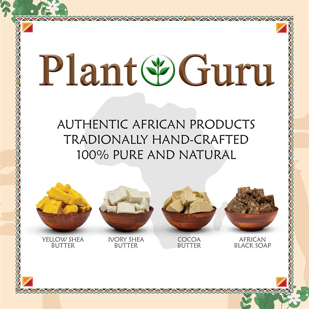 Plant Guru Raw African Shea Butter 3 lbs. Bulk 100% Pure Natural Unrefined YELLOW Grade A - Ideal Moisturizer For Dry Skin, Body, Face And Hair Growth. Great For DIY Soap and Lip balm Making. - Image 9