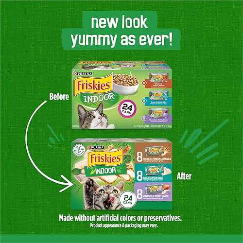 Purina Friskies Indoor Cat Food 24ct VP - (Chicken and Turkey Casserole, Saucy Seafood Bake, Homestyle Turkey Dinner) - (Pack of 24) 5.5 oz. Cans - Image 2
