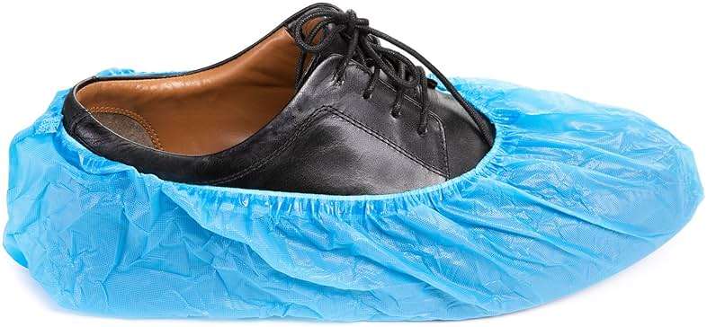 Yolju 300 Pack Disposable Shoe Covers with a Bonus Small Storage Box | Waterproof, Durable CPE Material - Image 4