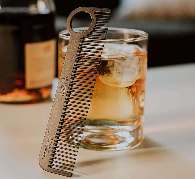 Chicago Comb Model 1 Carbon Fiber, Made in USA, smooth, strong, and light, anti-static, heat-resistant, 5.5 inches (14 cm) long, ultimate daily use, pocket, and travel comb - Image 5