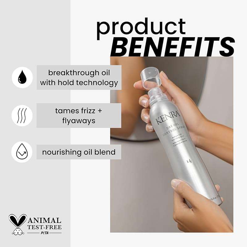 Kenra Dry Oil Control Spray 14 | Medium Hold | Nourishing Spray | Frizz Control Hairspray | All Hair Types - Image 2