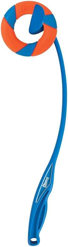 Chuckit! Ring Chaser Dog Ball Launcher Dog Toy Set, 22 Inch Length with 4.5 Inch Dog Ball Ring - Image 1