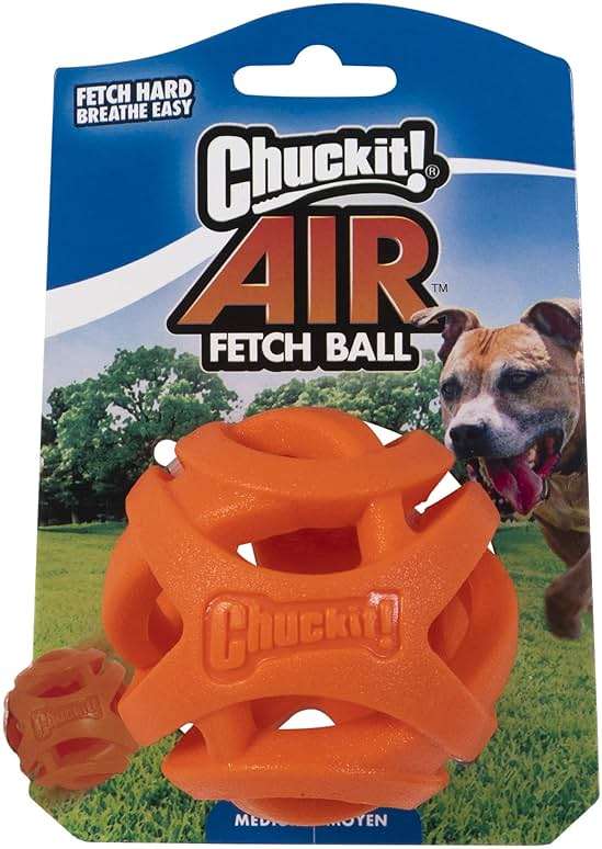 Chuckit! Air Fetch Ball Dog Toy, Medium (2.5 Inch Diameter), for dogs 20-60 lbs, Pack of 2 - Image 1