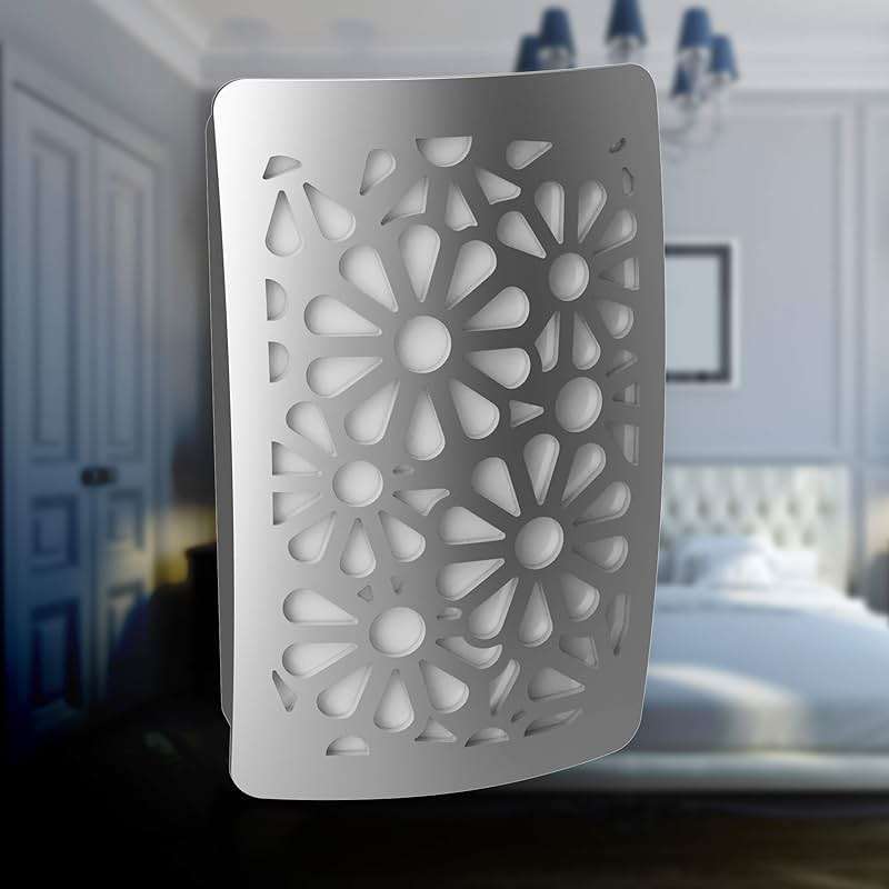 Westek NL-DPFL-N Floral Decoplug Night Light, Satin Nickel - Image 2