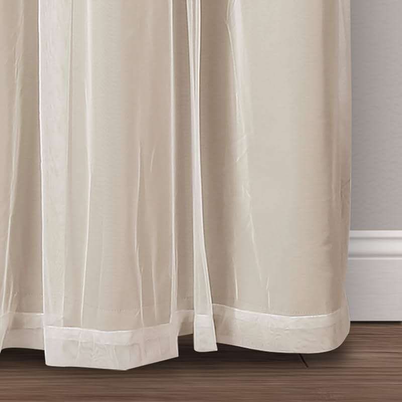 Lush Decor Sheer Grommet Curtains With Insulated Blackout Lining, Window Curtain Panels, Pair, 38"W x 84"L, Wheat - Curtain With Sheer Overlay, Elegant Blackout Curtains for Bedroom - Image 7