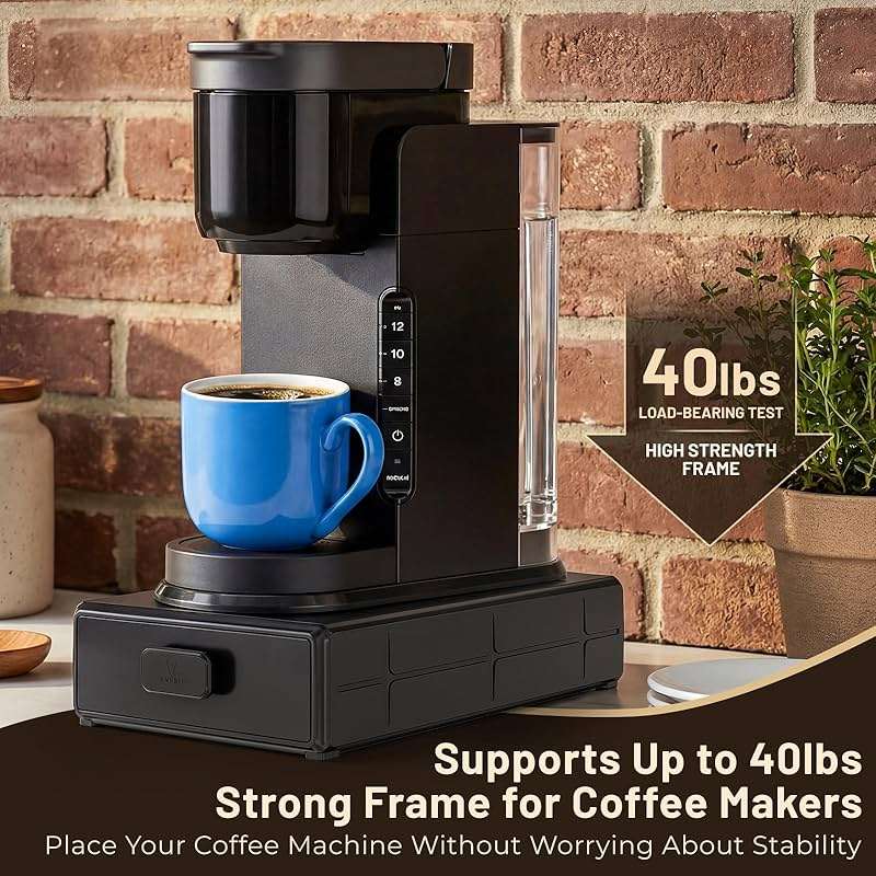 EVERIE Coffee Pod Organizer Drawer for Keurig K-Cup Pods, Holds 18 Pods - Compact, Easy-Access Design with Smooth Glide, Ideal for Small Spaces and Coffee Machines - Image 5