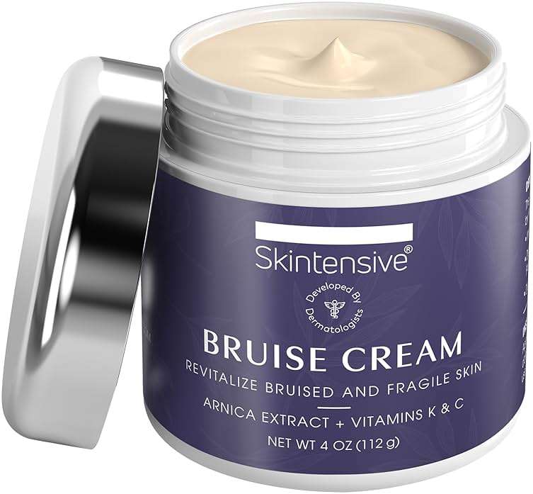 SKINTENSIVE Arnica Bruise Cream for Thin Skin – Vitamin K Cream for Bruises & Skin Discoloration, Moisturizing Arnica Cream for Seniors, Non-Greasy Formula, 4 Oz - Image 1