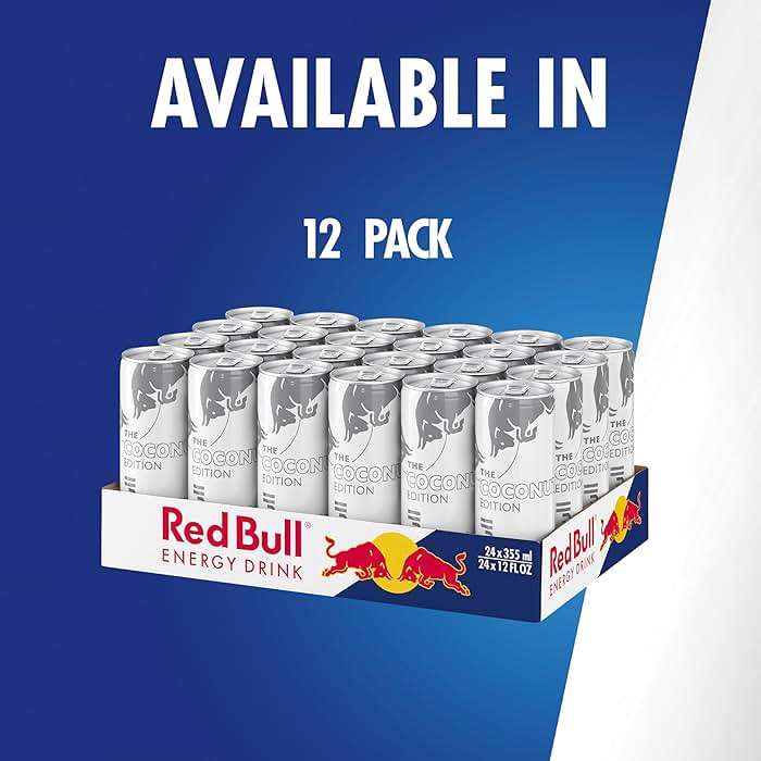 Red Bull Coconut Edition Energy Drink, Coconut Berry, with 114mg Caffeine plus Taurine & B Vitamins, 12 Fl Oz, Pack of 24 Cans - Image 9