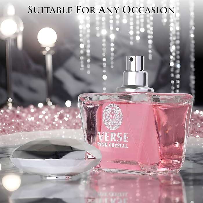 Verse Pink Crystal Eau De Parfum for Woman - Top Notes of Pomegranate, Yuzu & Iced Accord - Base Notes of Peony, Lotus, Magnolia, Amber, Musk & Mahogany - Floral & Fruity Scent - Elegant 100ml Bottle - Image 8