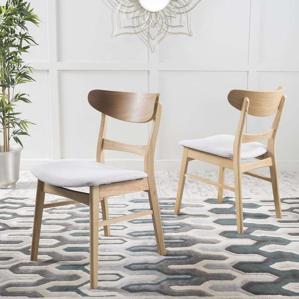 Christopher Knight Home Idalia Dining Chairs, 2-Pcs Set, Light Beige / Oak Finish - Image 2