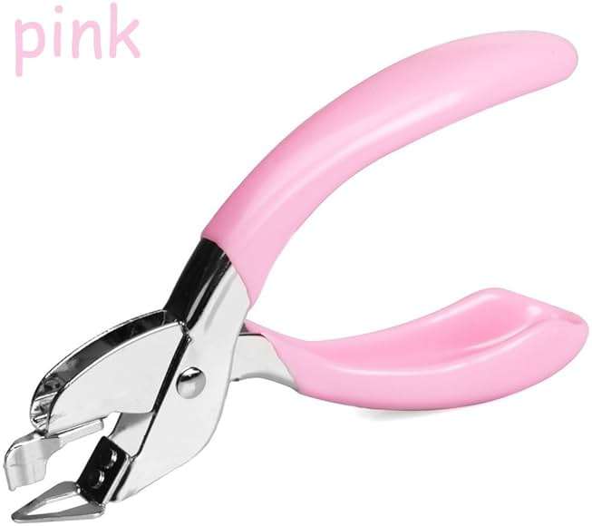 Staple Removers Staple Pull Office Staple Removal Tool Hand-held Comfort and Energy Saving, no Damage to Paper(Pink and Blue) - Image 2