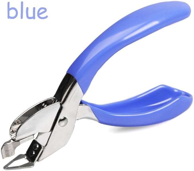 Staple Removers Staple Pull Office Staple Removal Tool Hand-held Comfort and Energy Saving, no Damage to Paper(Pink and Blue) - Image 3