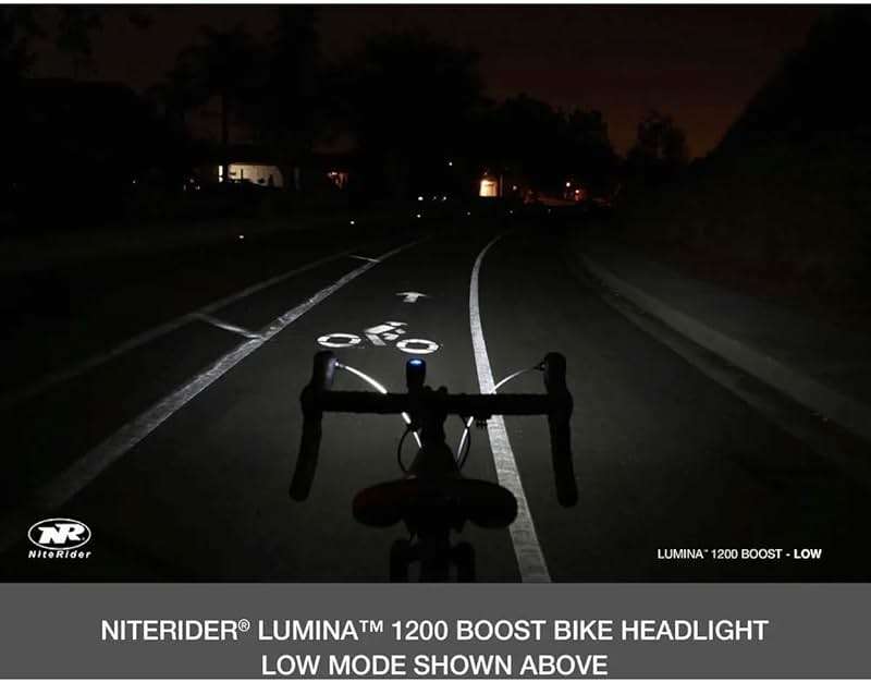 NiteRider Lumina 1200 Boost USB Rechargeable Bike Light Powerful Lumens Bicycle Headlight LED Front Light Easy to Install for Men Women Road Mountain City Commuting Adventure Cycling Safety Flashlight - Image 5
