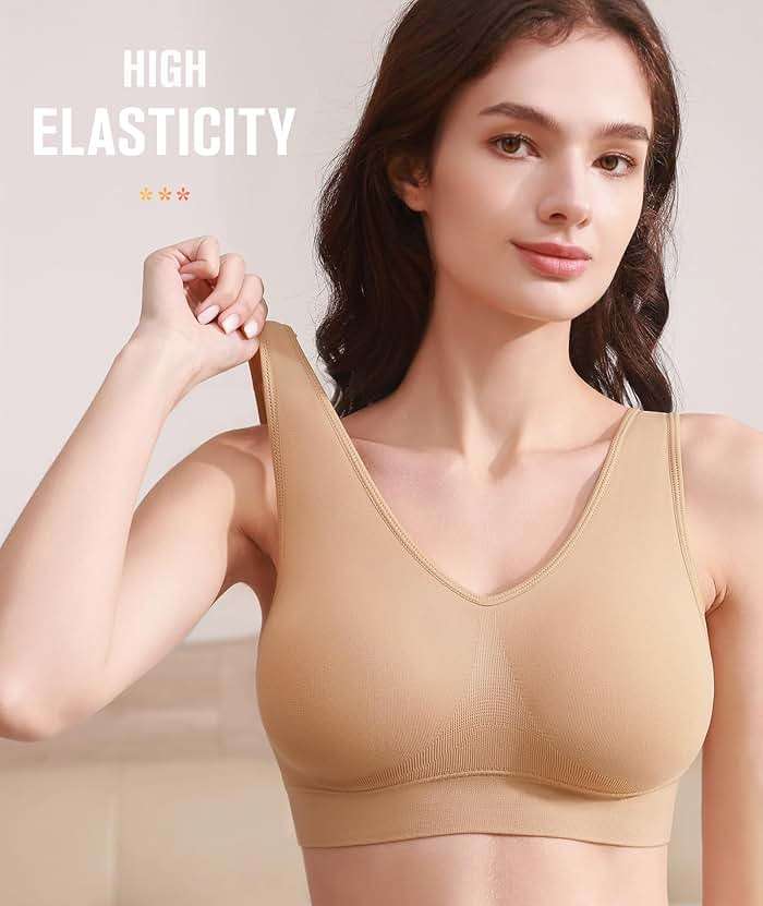 BESTENA Sports Bras for Women, Seamless Comfortable Yoga Bra with Removable Pads - Image 3