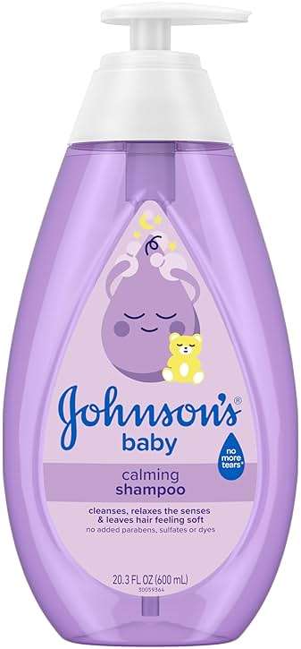 Johnson's Baby Calming Shampoo with Soothing NaturalCalm Aromas, Gentle, Hair Wash, Baby Essentials, Hypoallergenic, No Added Parabens and Sulfates, Baby Essentials, 20.3 fl. Oz - Image 2