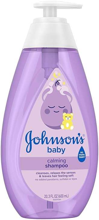 Johnson's Baby Calming Shampoo with Soothing NaturalCalm Aromas, Gentle, Hair Wash, Baby Essentials, Hypoallergenic, No Added Parabens and Sulfates, Baby Essentials, 20.3 fl. Oz - Image 6