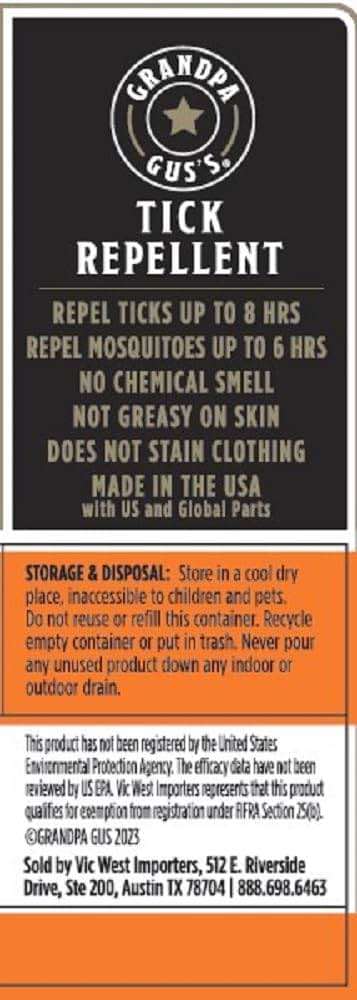 Grandpa Gus's Natural Tick and Mosquito Repellent Spray, DEET-Free, Plant-Based, Up to 8 Hours, Safe for Kids When Used as Directed, 4 oz 2 Pack - Image 8