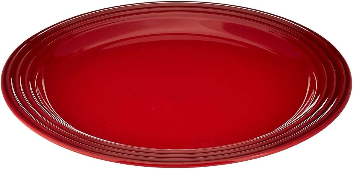 Le Creuset Stoneware Set of 4 Dinner Plates, 10.5" each, Cerise - Image 3