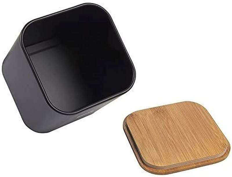 Juvale Coffee Tea Sugar Container Set - Black Iron Square, 3 Pack, 48 oz Each - Coffee Bean Storage & Sugar Storage - Countertop Kitchen Canisters with Tight Seal Lids - Image 5