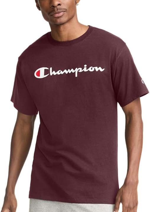 Champion Men's Classic Script Graphic Short Sleeve T-Shirt, Standard Fit, Tonal Logo, Available in Regular and Big & Tall - Product Image