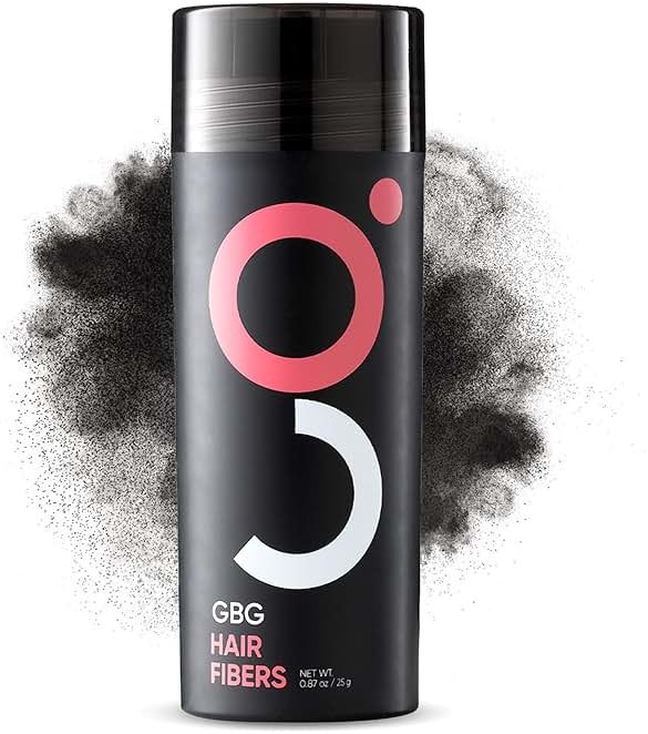GBG Hair Fibers for Thinning Hair & Bald Spots (Dark Brown) - 25g Bottle - Conceals Hair Loss - Instant Cover Up & Volume in 30 Seconds, Hair Powder for Women & Men - Cruelty Free - Product Image