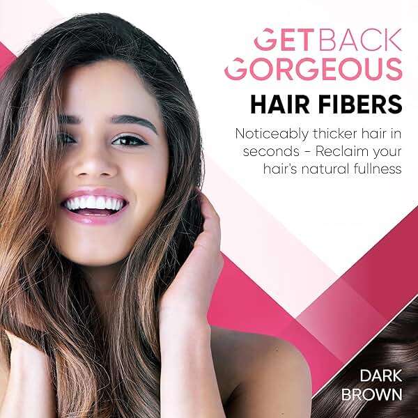GBG Hair Fibers for Thinning Hair & Bald Spots (Dark Brown) - 25g Bottle - Conceals Hair Loss - Instant Cover Up & Volume in 30 Seconds, Hair Powder for Women & Men - Cruelty Free - Image 2