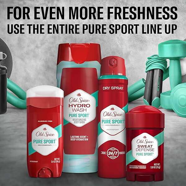 Old Spice Moisturizing Body Wash for Men, Hydro Wash, 2-in-1 Long Lasting Scent & Powerful Hydration to Fight Dry Skin, 24/7 Shower Fresh, Pure Sport Scent, 16 oz (Pack of 4) - Image 7
