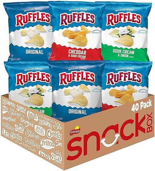 Ruffles Potato Chips Variety Pack, 40 Count - Product Image
