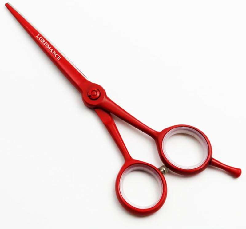 Professional Barber/Salon Razor Edge Hair Cutting Scissors/Shears (5 ½ Inch, Forged) with Fine Adjustable Tension Screw - Detachable Finger Rest - Japanese Stainless Steel-by Lordmance (Silver) - Image 4