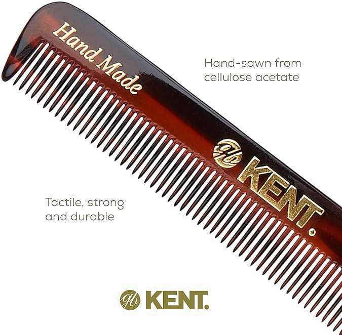 Kent Slim Jim Handmade All Fine Tooth Pocket Comb for Men, Hair Comb Straightener for Everyday Grooming Styling Hair, Mustache and Beard, Use Dry or with Balms, Saw Cut Hand Polished, Made in England - Image 5