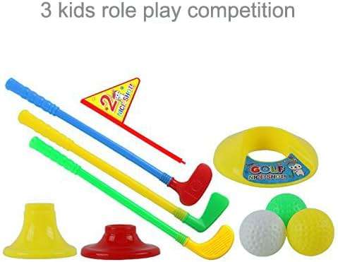 ORZIZRO Plastic Golf Clubs, Educational Golf Toys Sets for Toddlers Kids, Outdoor Indoor Sports Golf Game Toys for Boys Girls, Sturdy & Multi-Colored - Image 5