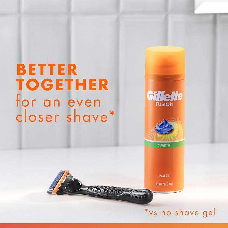 Gillette Fusion5 Razors for Men, 1 Razor, 4 Blade Refills, Lubrastrip for a More Comfortable Shave - Image 8
