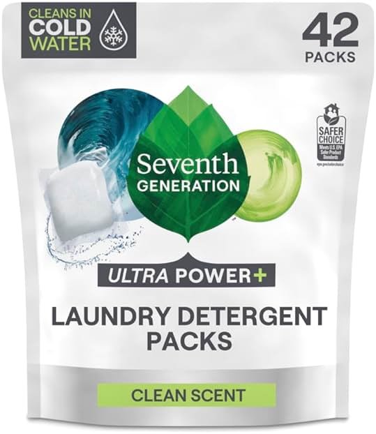 Seventh Generation, Laundry Detergent Packs Ultra Power Plus 42 Count, 29.6 Ounce - Product Image