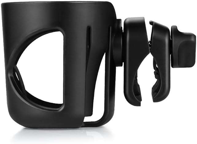 Accmor Stroller Cup Holder, Universal Cup Holder for Walker Wheelchair Bike, 360° Rotatable Stroller Cup Holder Attachment Accessories for Walker, Wheelchair, Scooter - Image 3