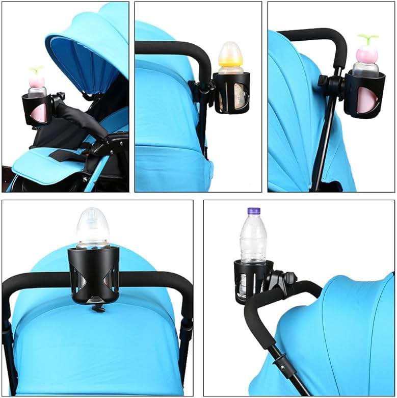 Accmor Stroller Cup Holder, Universal Cup Holder for Walker Wheelchair Bike, 360° Rotatable Stroller Cup Holder Attachment Accessories for Walker, Wheelchair, Scooter - Image 7