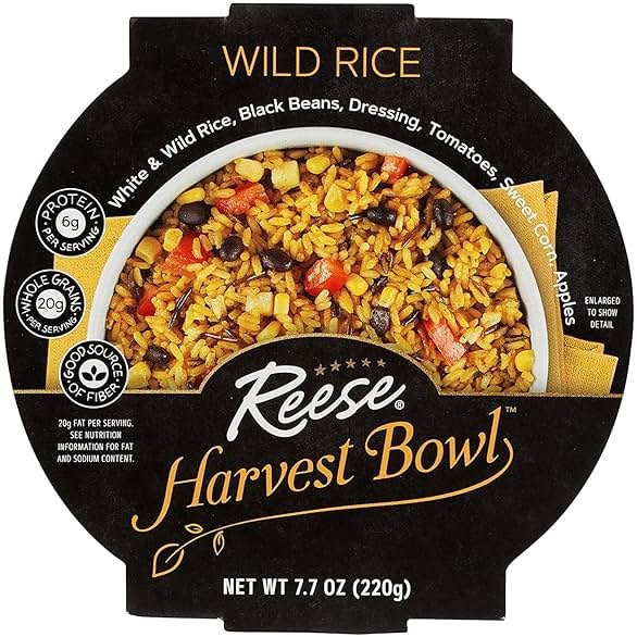 Reese Wild Rice Harvest Bowl | Black Beans, Tomatoes, Corn | High in Fiber & Protein (Pack of 8) - Product Image