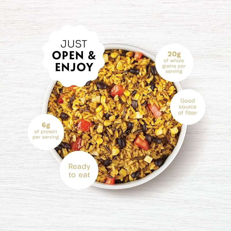Reese Wild Rice Harvest Bowl | Black Beans, Tomatoes, Corn | High in Fiber & Protein (Pack of 8) - Image 5