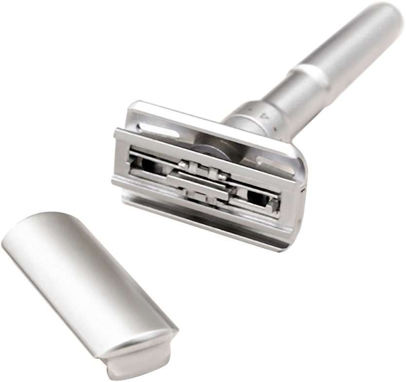 Travel Double Edge Safety Razor, River Lake RZ700 Long Handle Adjustable Classic Safety Shaver Razor (Razor with Protective Case,Black) - Image 5